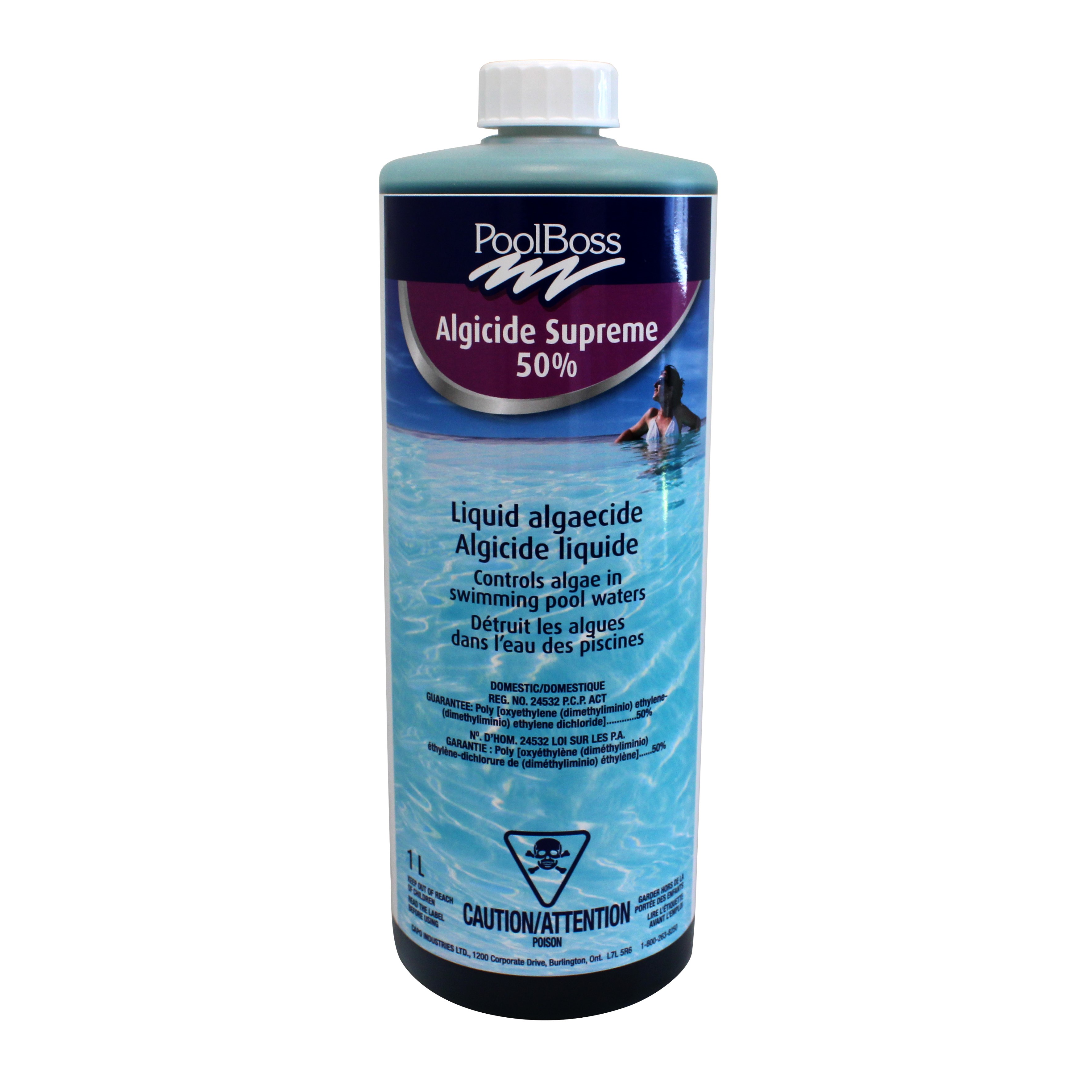 Algicide Supreme 50% - Liquid Algicide for Pools and Spas 1L