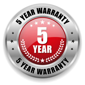 5 Year Warranty