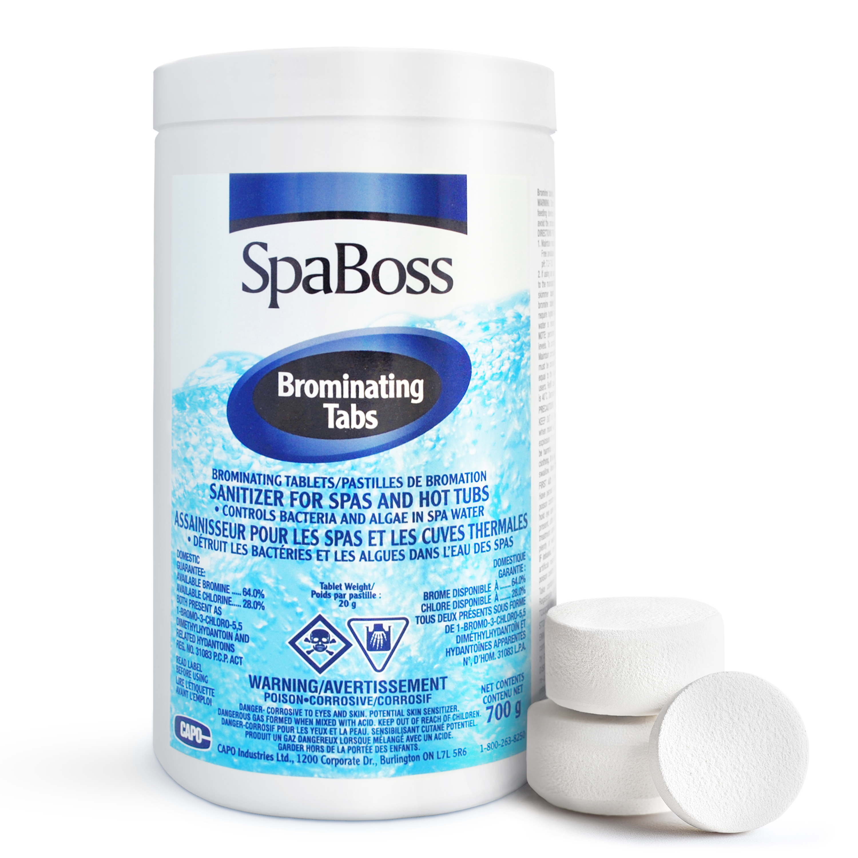 Bromine Pool and Spa Tablets - round mini pucks 700g