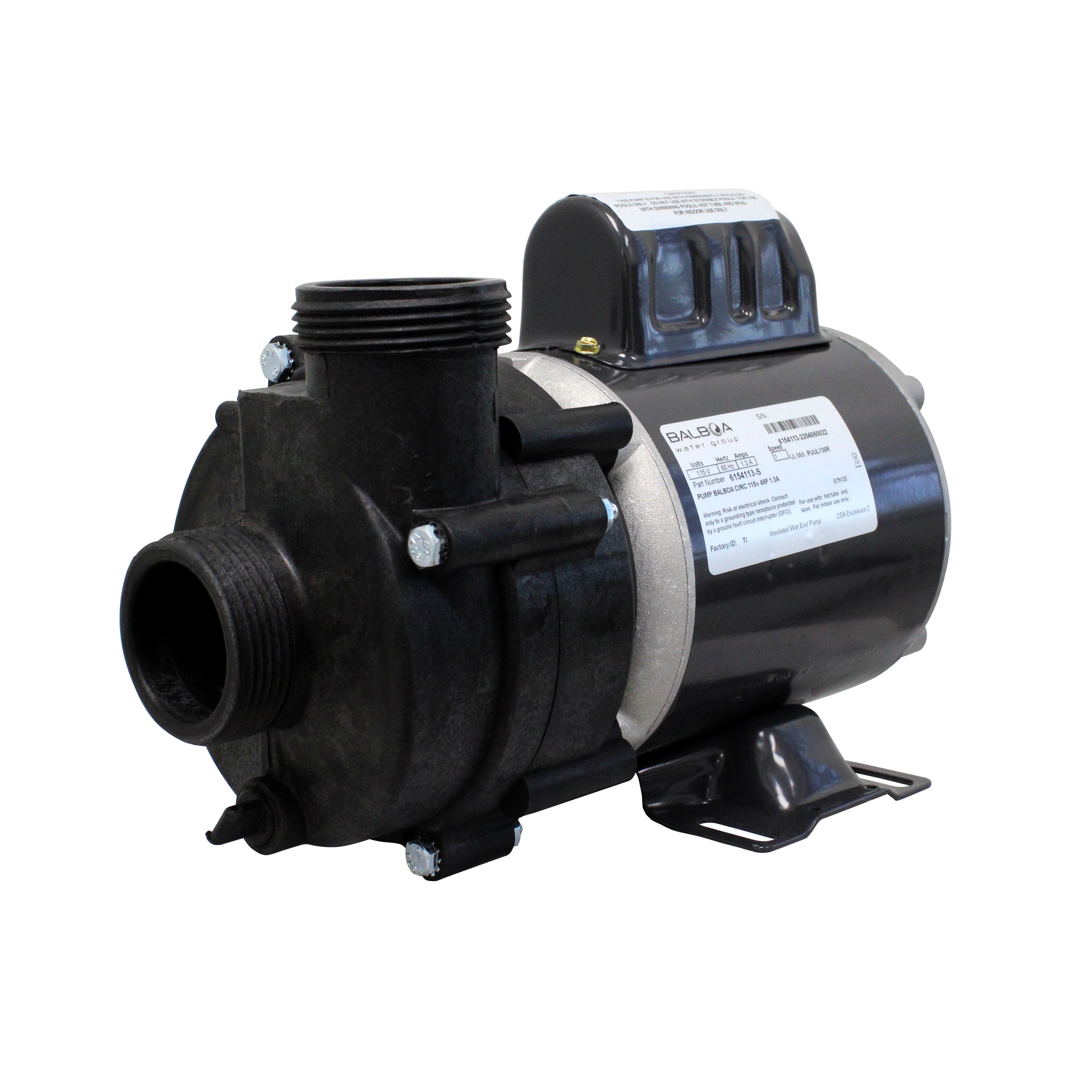 Balboa Circulation Pump - Circ Hot Tub Pump - 115 VAC - PN 6154113-S