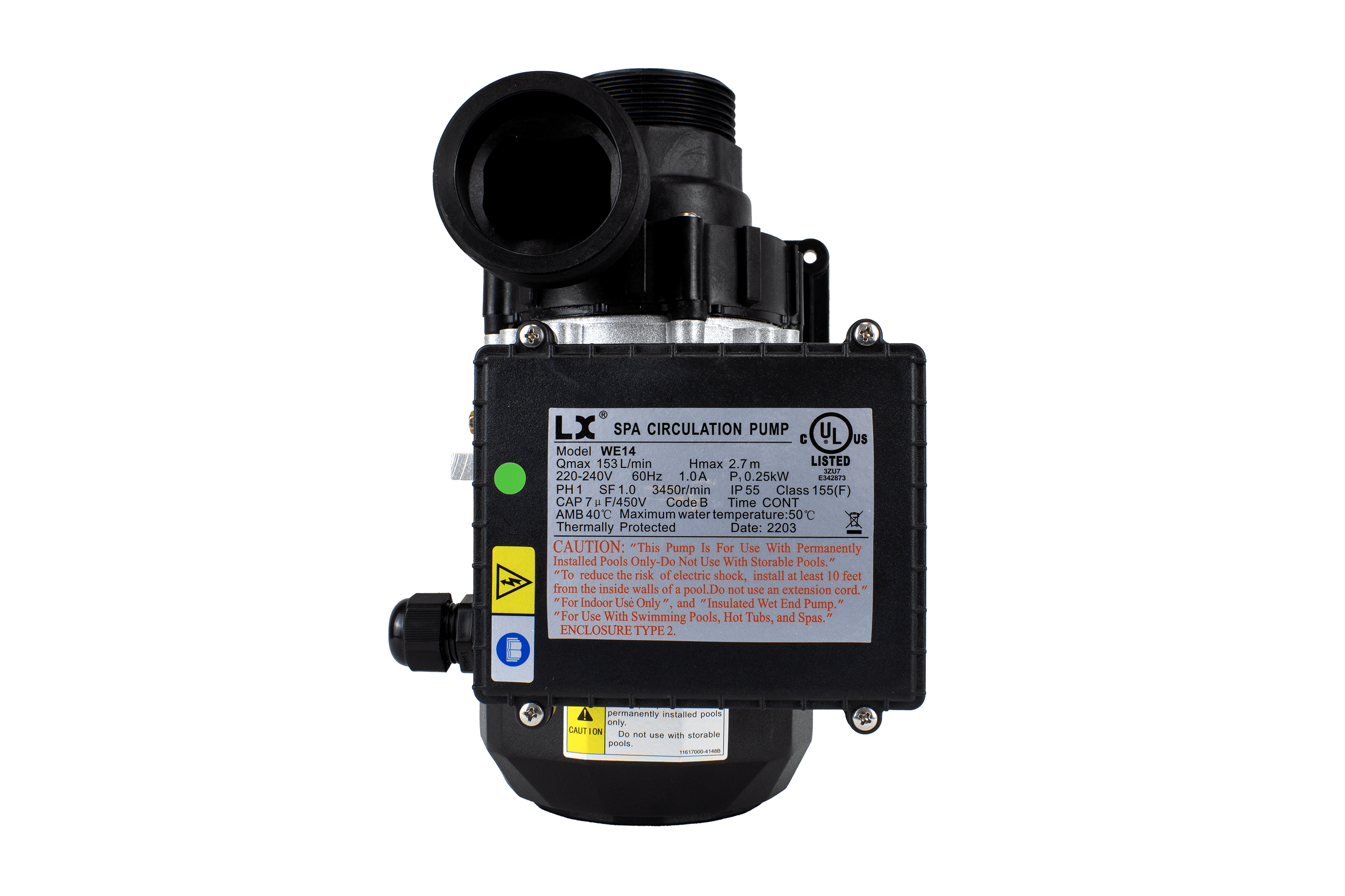 LX WE14 Spa Circulation Pump 1 Speed 240V 1.5