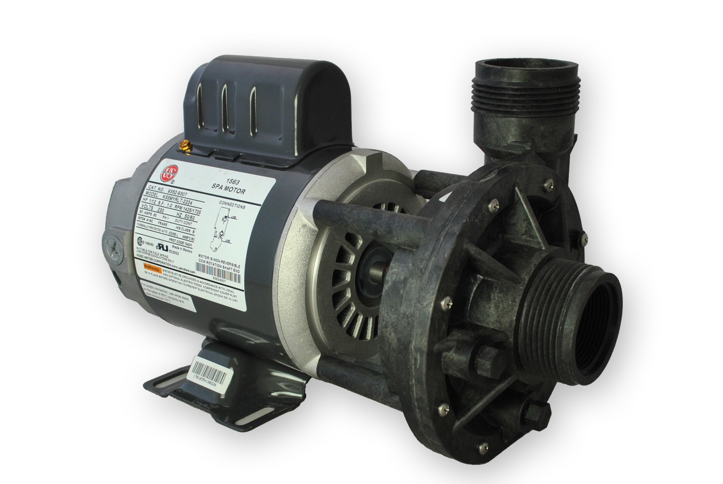 1/12 HP Spa Pump - Gecko Circ-Master CMHP Circulation Hot Tub Pump - 230V, 1 Speed, PN 02093001-2010