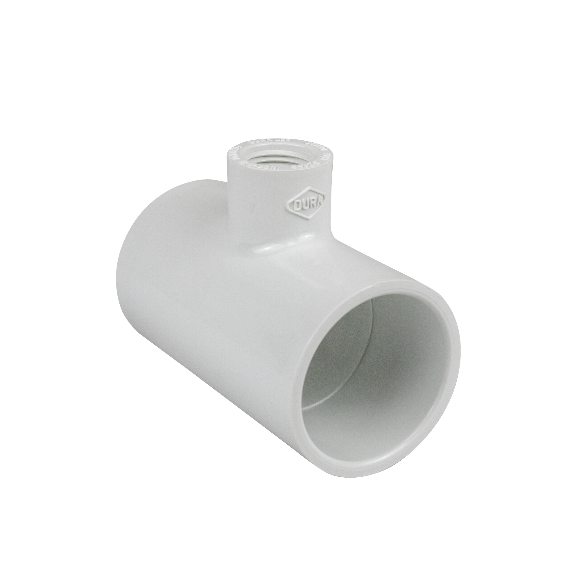 PVC Tee - 1.5\" x 1.5\" x 0.5\" FPT - White